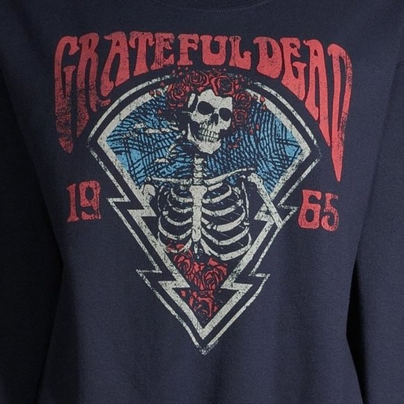 Grateful Dead metal rock Official Crewneck Sweatshirt S runs big fits M NWT - Picture 2 of 4